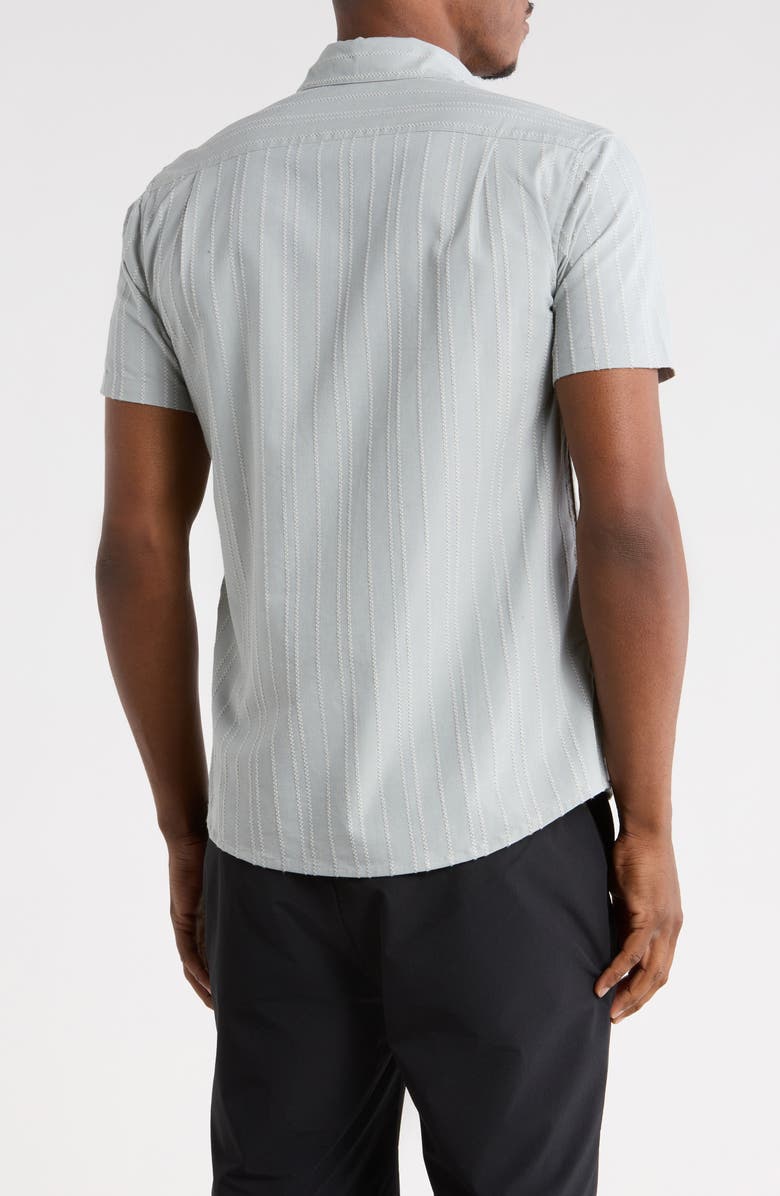 RVCA That'll Do Stripe Slim Fit Short Sleeve Button-Down Shirt, Alternate, color,