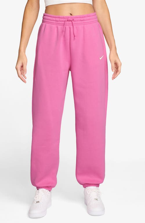 Nike Sportswear Phoenix Fleece High-waisted Oversized Sweatpants In Pink