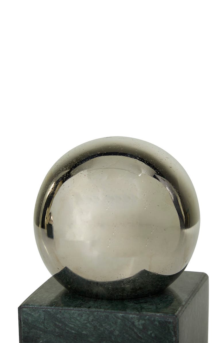 COSMO BY COSMOPOLITAN Silver Marble Orb Bookends, Alternate, color,