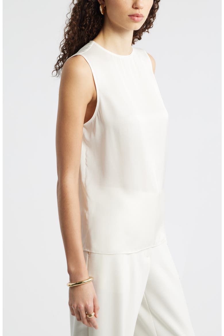 Satin Scoop Neck Tank, Alternate, color, IVORY TOFU