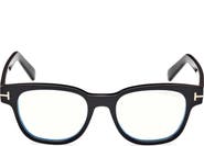 TOM FORD 50mm Square Blue Light Blocking Glasses