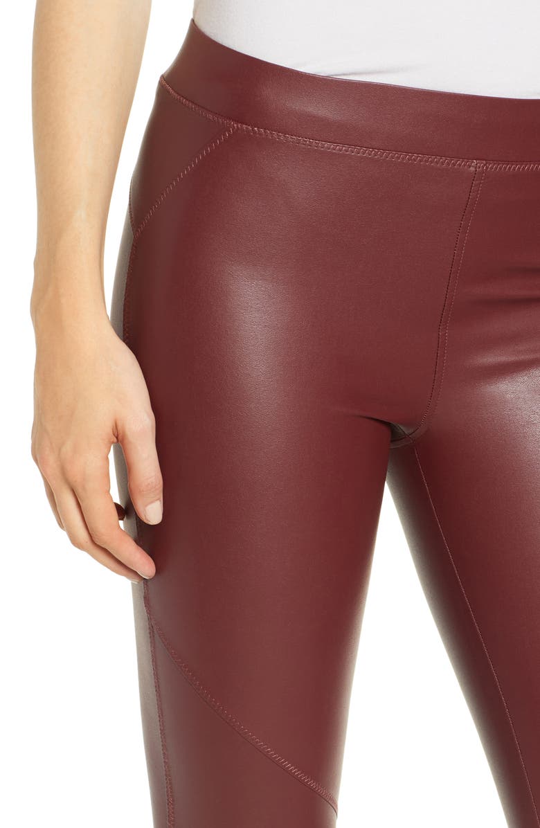 David Lerner The Bergen Faux Leather Leggings, Alternate, color,