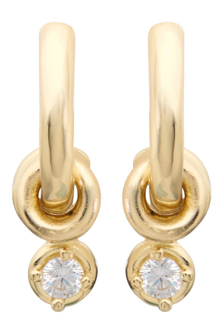 Cubic Zirconia Ring Charm Huggie Hoop Earrings video