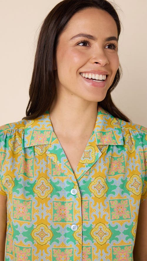 The Cat's Pajamas Voile Capri Set In Green