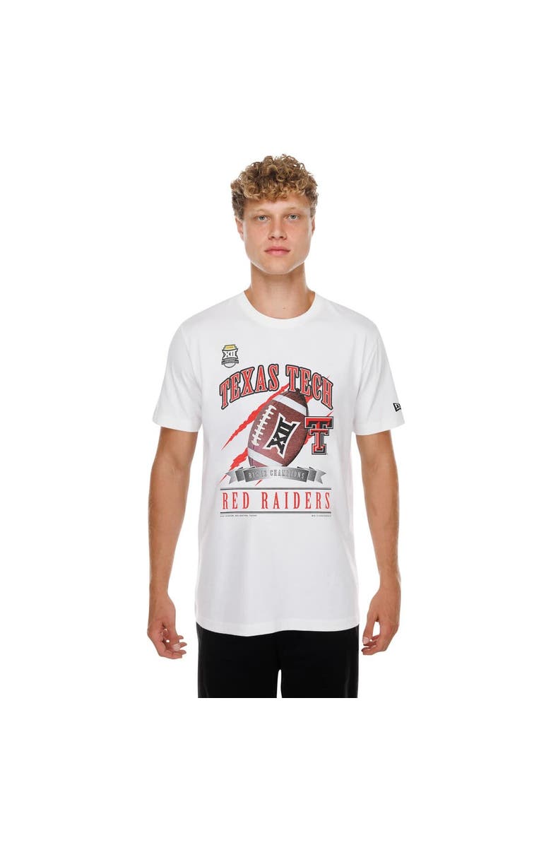 New Era Men's New Era  White Texas Tech Red Raiders 2025 Big 12 Football Champions Locker Room T-Shirt, Main, color, White