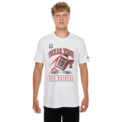 Men
s New Era  White Texas Tech Red Raiders 2025 Big 12 Football Champions Locker Room T-Shirt