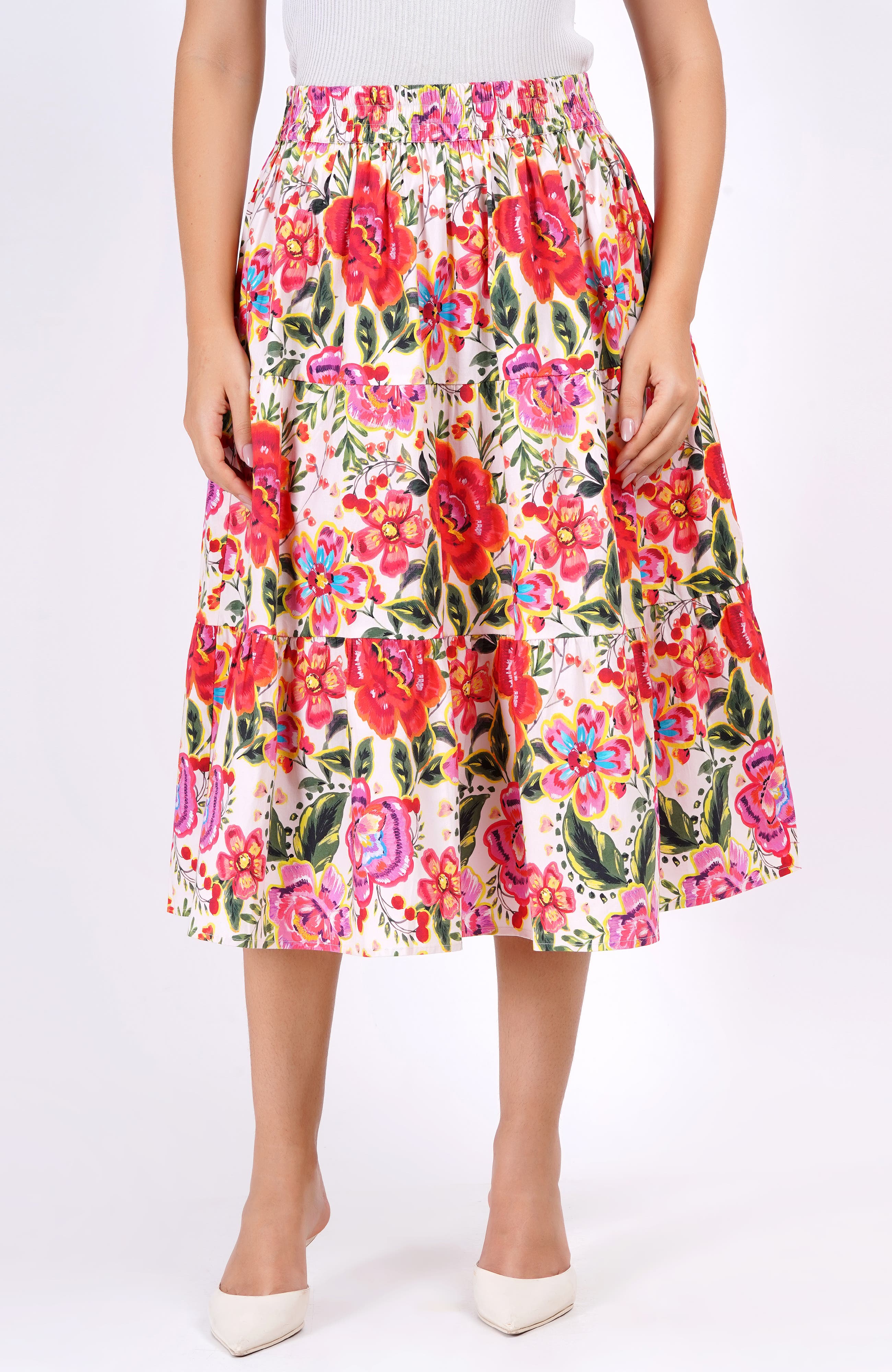Evelyn Tiered Midi Skirt - image 5