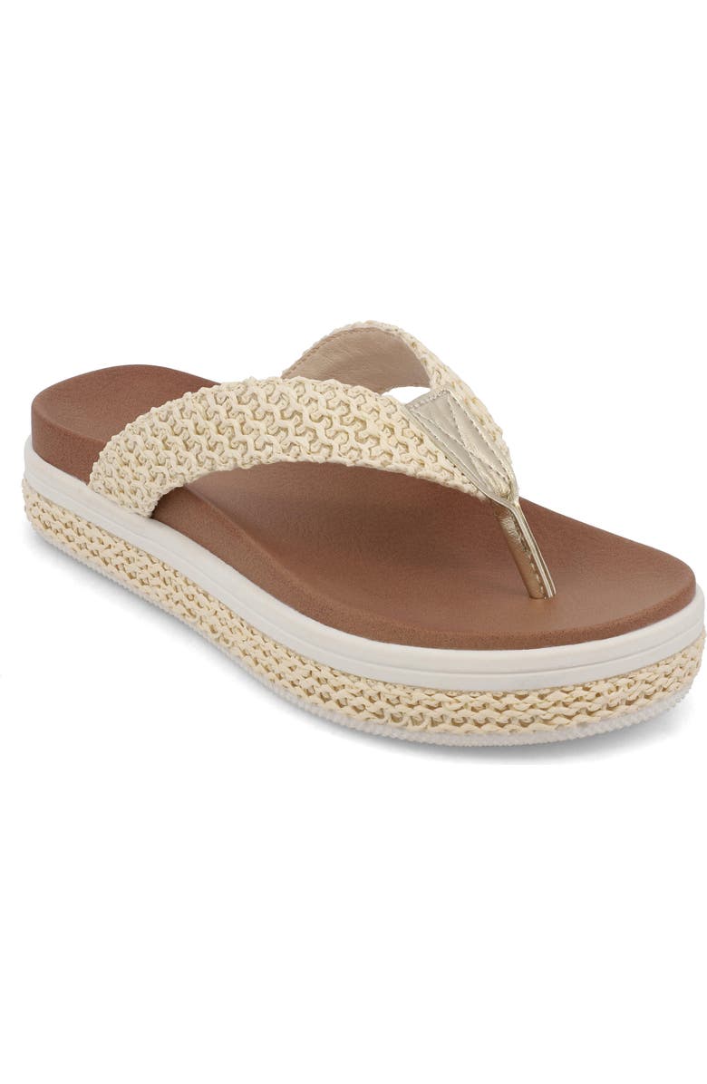 MIA Kids' Rhami Platform Flip Flop, Main, color, Natural