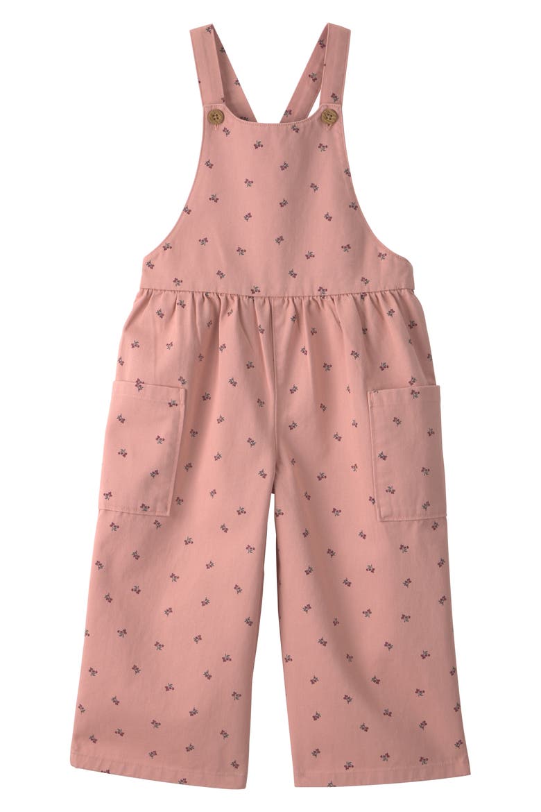 Kids' Organic Cotton Twill Overalls, Main, color, PINK FLORAL