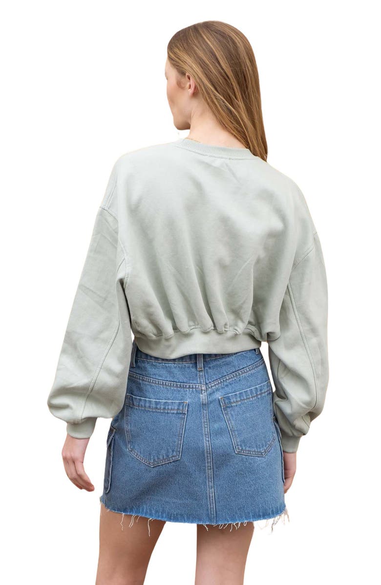 Blu Pepper Cargo Denim Miniskirt, Alternate, color,