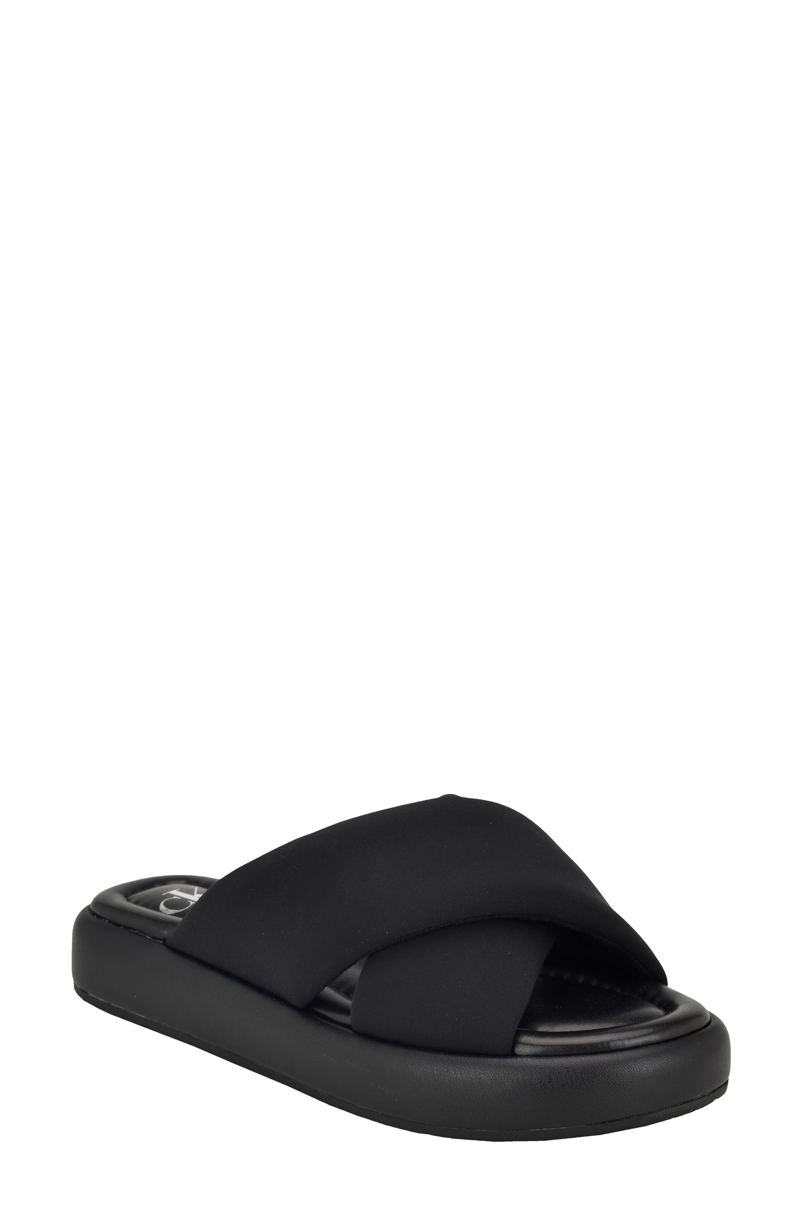 Calvin Klein Evey Slide Sandal, Main, color, 