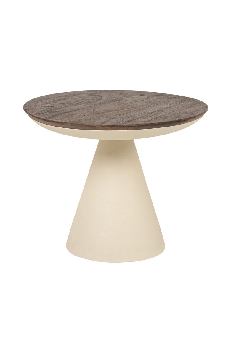 Pedestal Side Table, Main, color, Cream