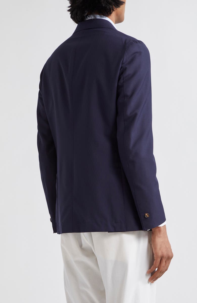 Eleventy Three-Button Wool & Silk Blazer, Alternate, color, Blue