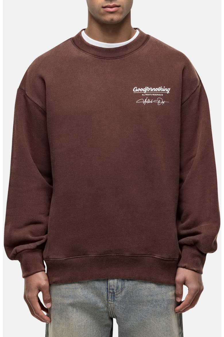 Washed Rust Cult Sweathsirt, Main, color, Rust