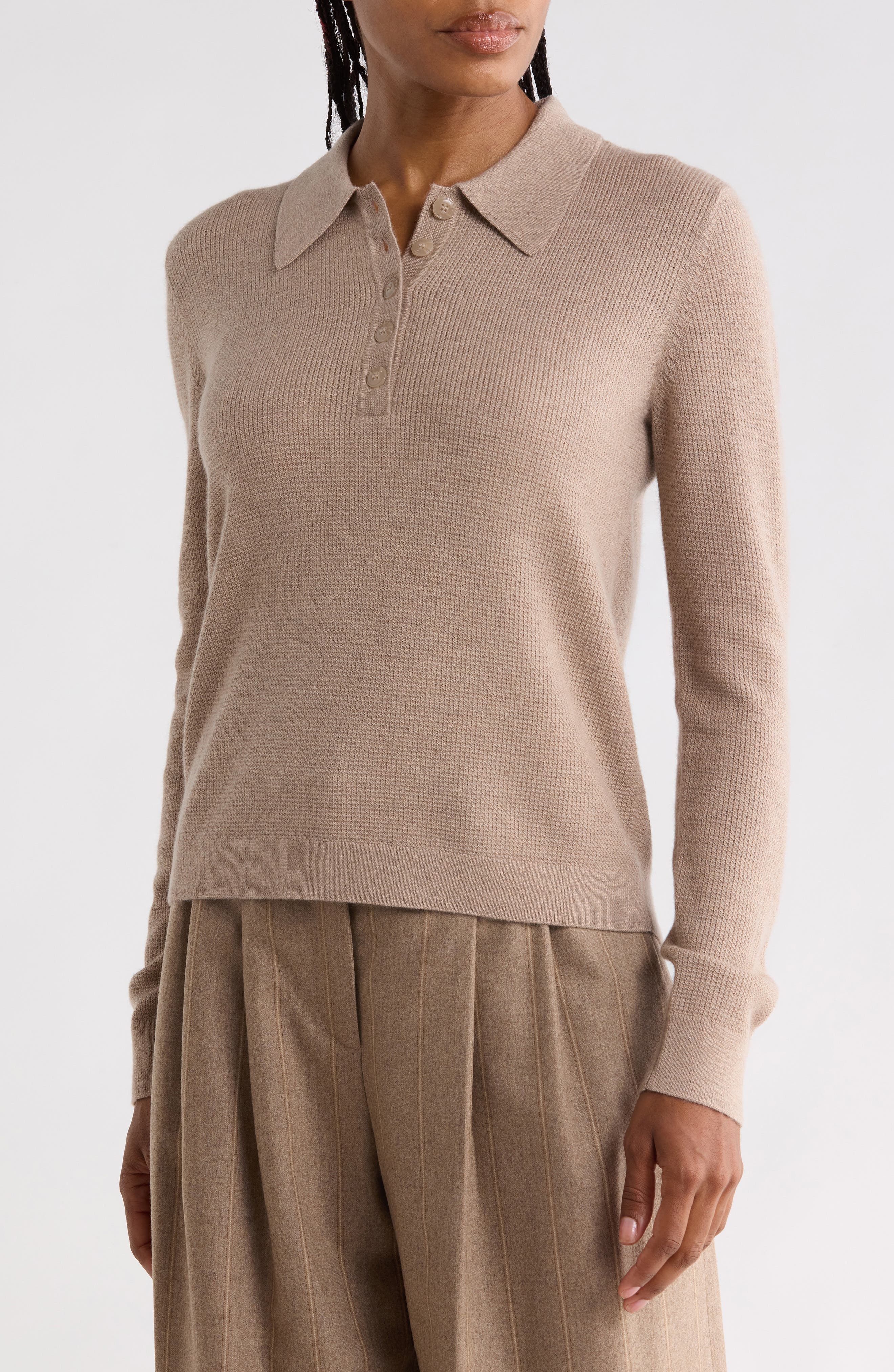 Jorden Thermal Cashmere Polo Sweater