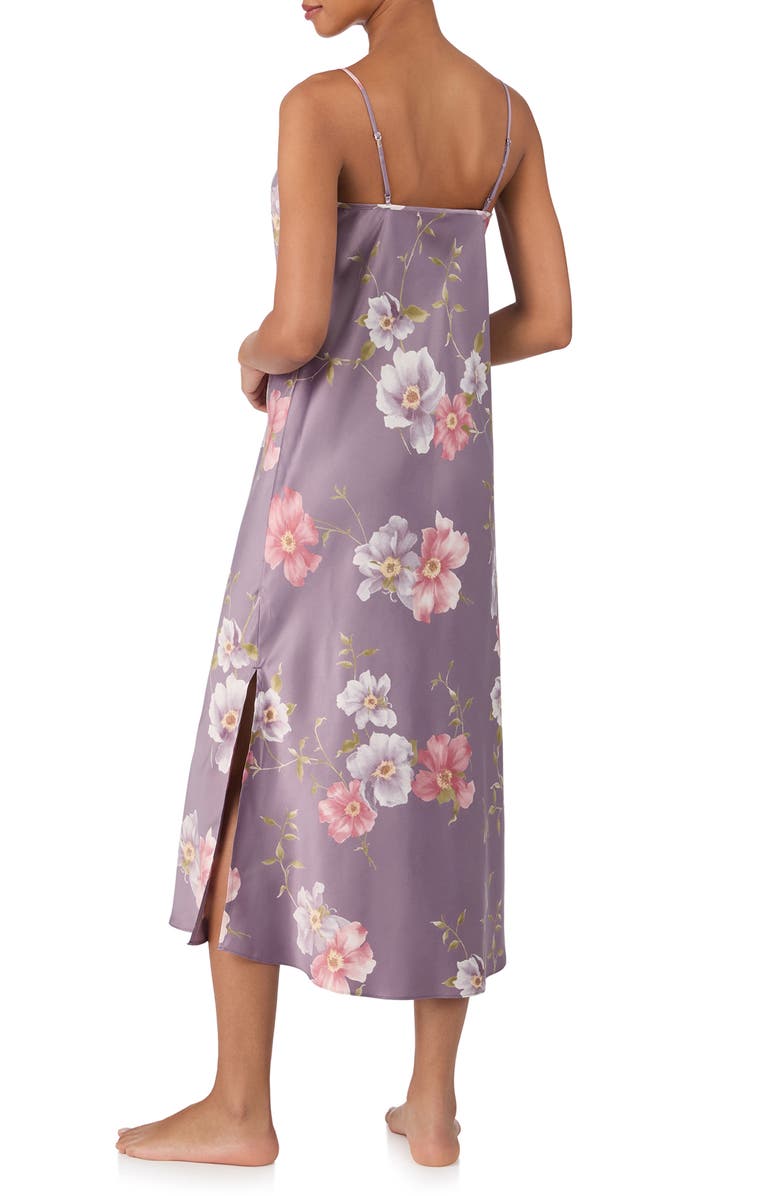 Lauren Ralph Lauren Floral Satin Ballet Nightgown, Alternate, color, Orchid Print