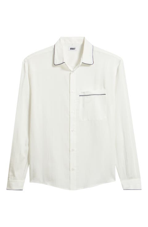 Jordan Regular Fit Piping Button-Up Shirt