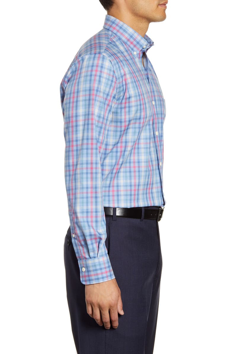 Peter Millar Baker Island Regular Fit Check Button-Down Sport Shirt, Alternate, color, 