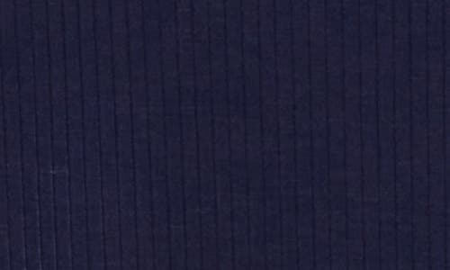 Cyrus Cap Sleeve Rib Top In Blue