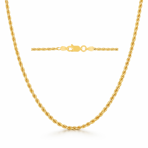 Gold-Plated Sterling Silver 3MM Twisted Necklace