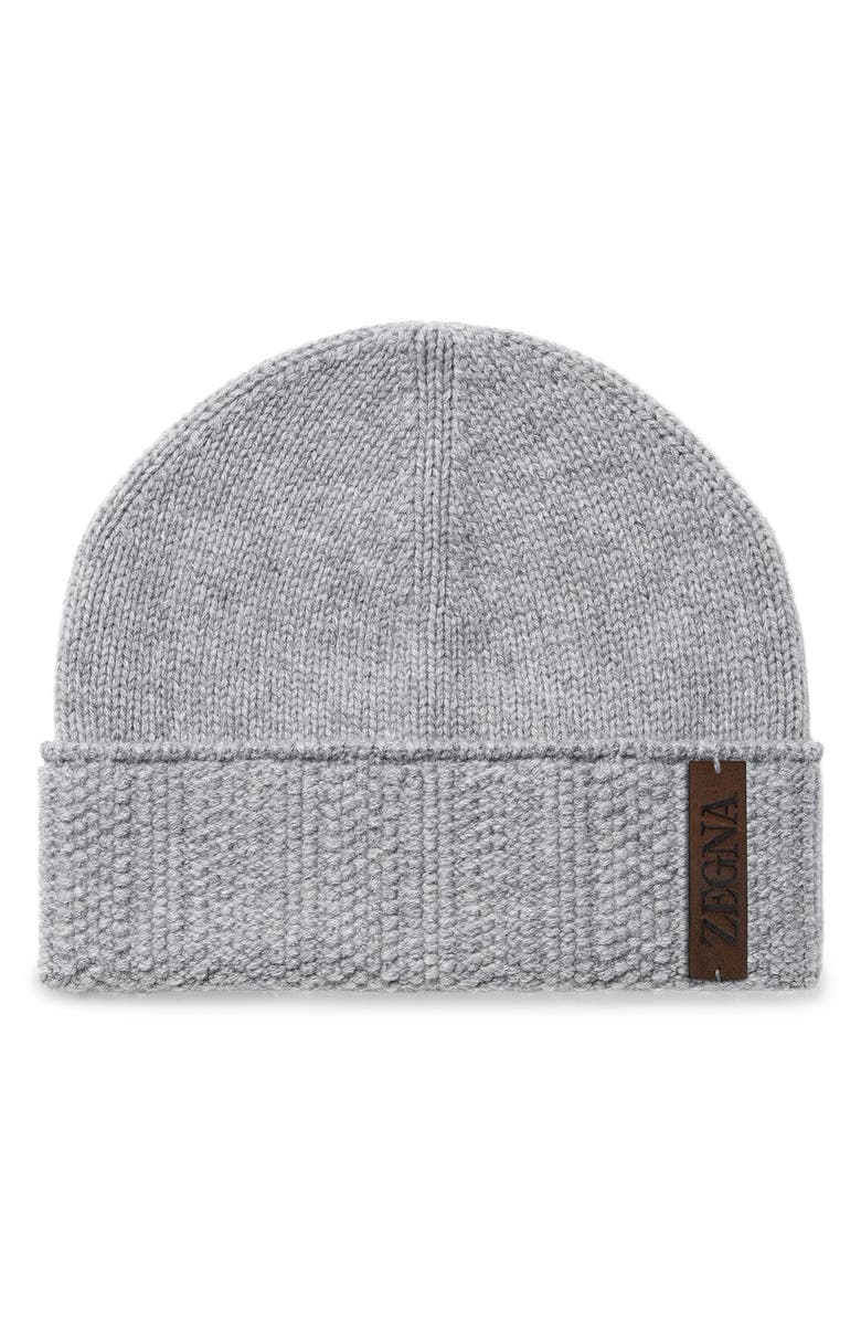 ZEGNA Cashmere Beanie, Main, color, 