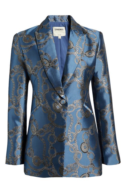 L AGENCE L'AGENCE SHEILA STRUCTURED SATIN BLAZER
