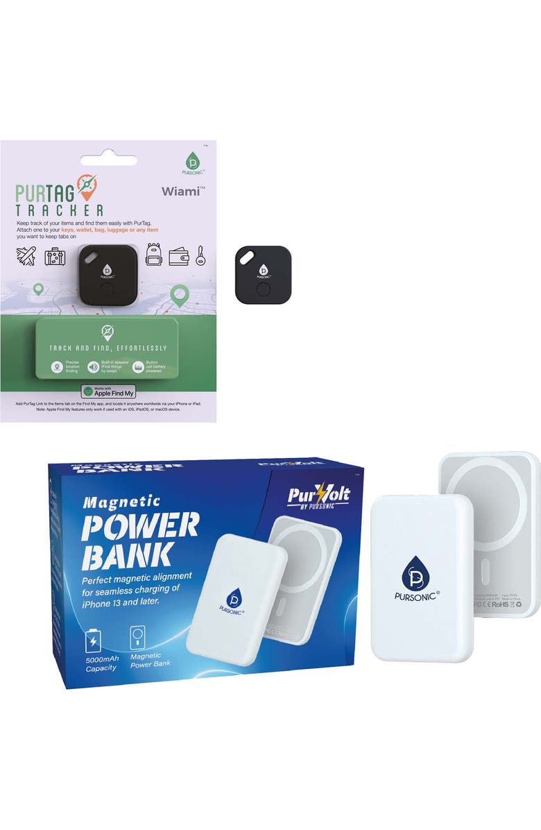 PURSONIC Stay Charged
Never Lose Track Travel Bundle, Main, color, Multicolor