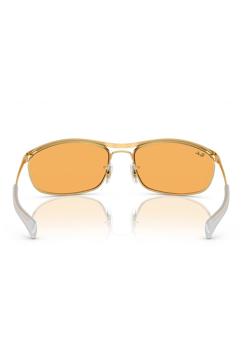 62mm Oversize Rectangular Sunglasses, Alternate, color, GOLD FLASH