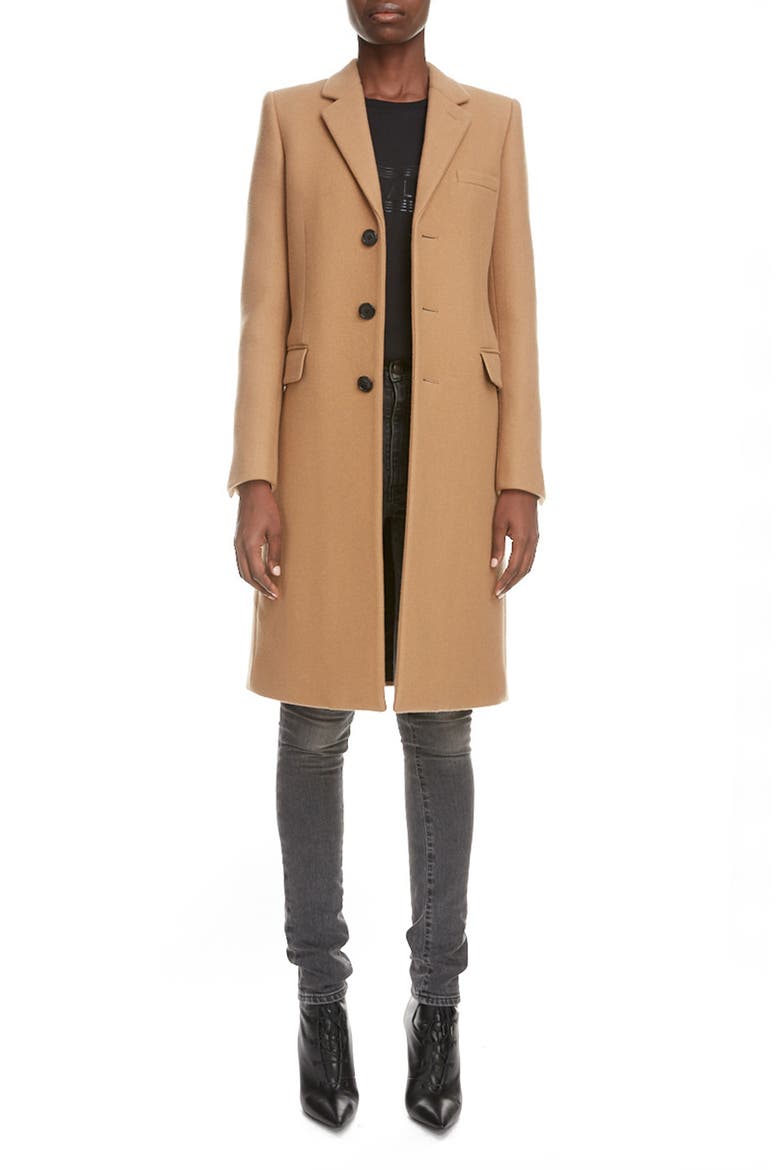 Three-Quarter Cashmere Coat, Main, color, CAMEL