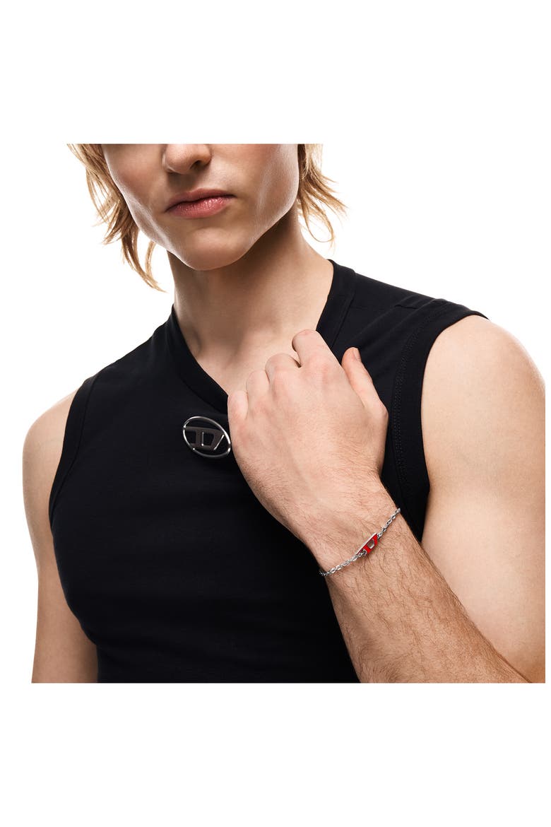 Logo Pendant Bracelet, Alternate, color, SILVER