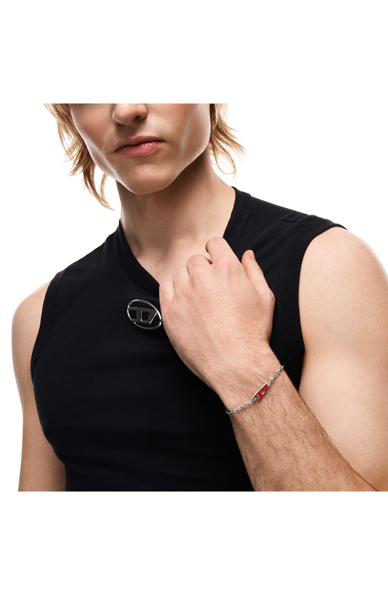 DIESEL<sup>®</sup> Logo Pendant Bracelet, Alternate, color,