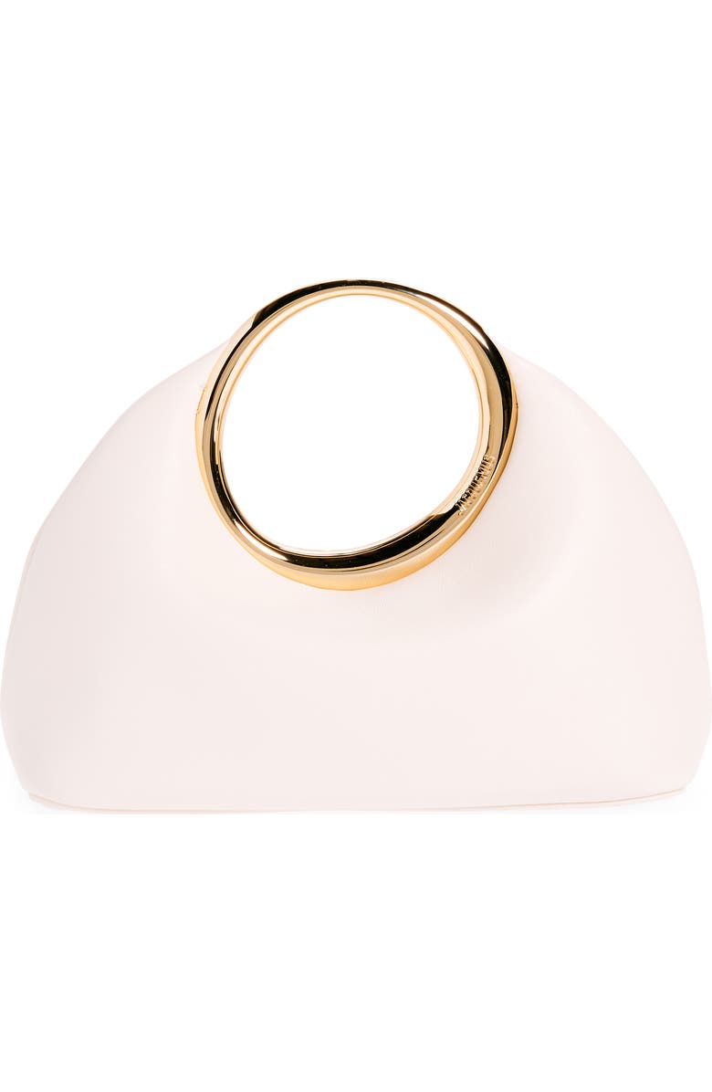 Jacquemus Le Petite Calino Leather Top Handle Bag, Main, color, Light Ivory 115