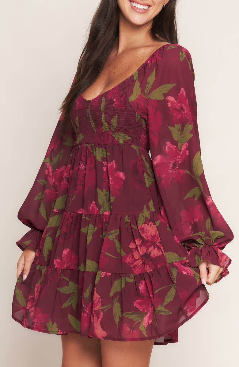 FLYING TOMATO Billowy Sleeve Minidress, Alternate, color, 