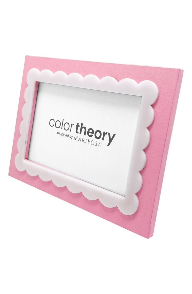 Mariposa Pink Scallop 4 x 6-Inch Picture Frame, Alternate, color, Pink