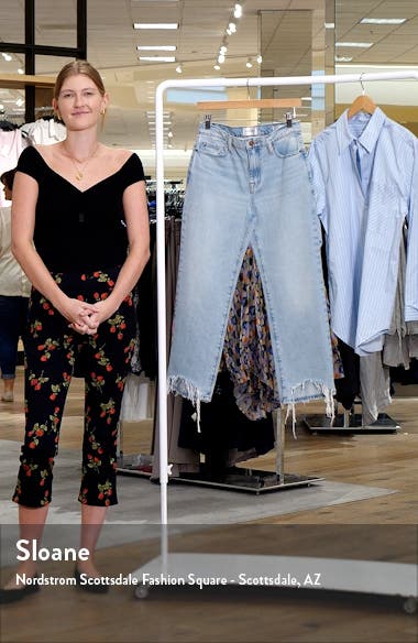 【関税込み】FRAME インディゴ Le Jane ジーンズ FRAME Le Jane Chew Hem Crop Wide Leg Jeans | Nordstromrack