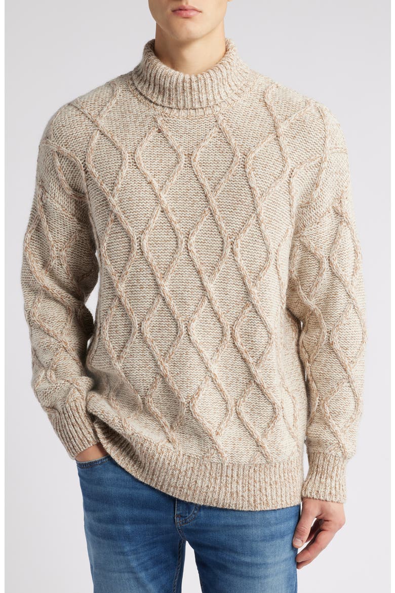 Estupendo Diamond Stitch Sweater, Main, color, WHITE