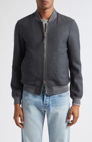 TOM FORD Two-Way Zip Lightweight Wool & Silk Bomber Jacket
