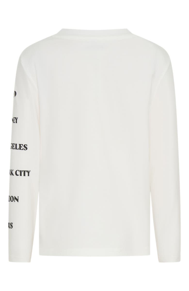 TINY TRIBE Kids' World Tour Long Sleeve Graphic T-Shirt, Alternate, color, White