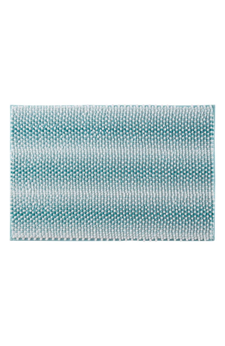VCNY HOME Heathered Stripe Memory Foam Bath Rug, Main, color, Teal