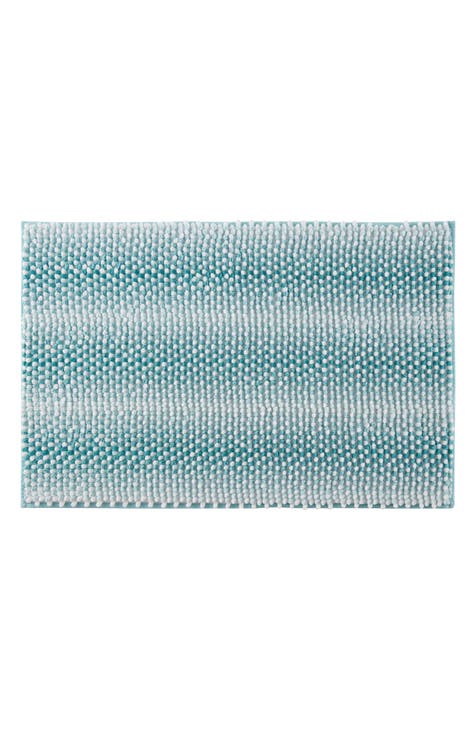 Heathered Stripe Memory Foam Bath Rug