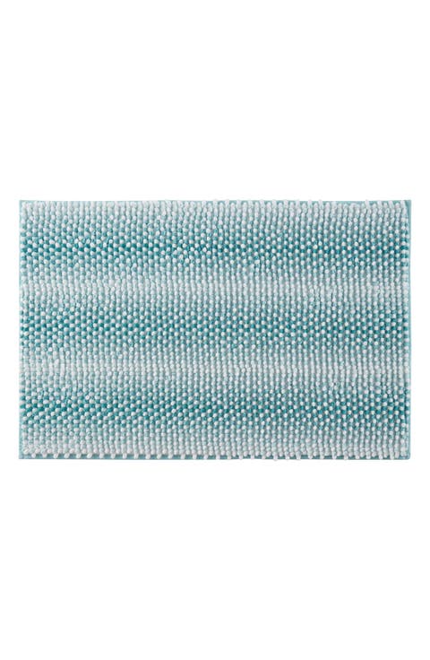 Heathered Stripe Memory Foam Bath Rug