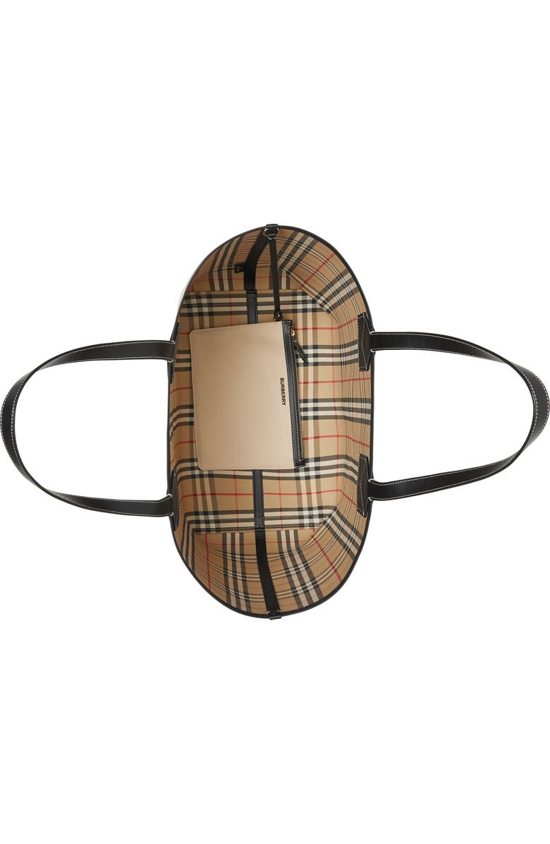 Burberry Large Heritage Canvas Tote, Alternate, color,