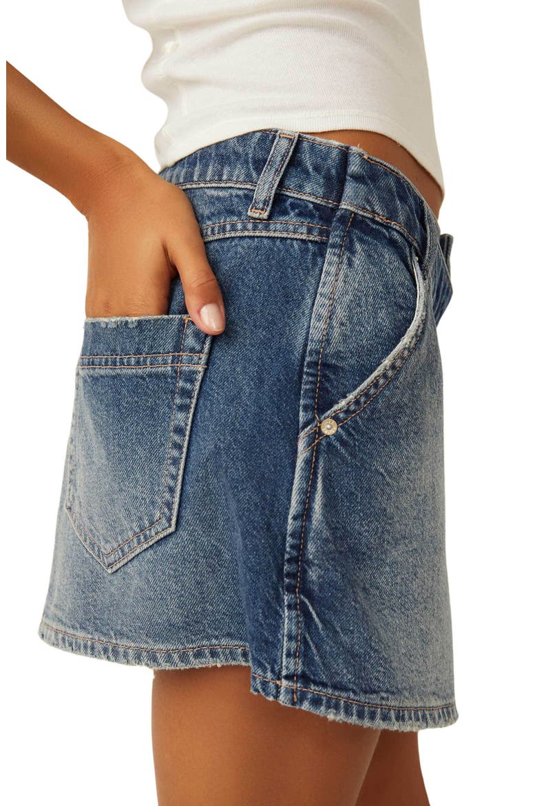 Wynne Denim Skirt, Alternate, color, CORNFLOWER