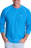 Tommy Bahama Montego Bay Abaco Long Sleeve Cotton & Lyocell Notch Neck Sweatshirt