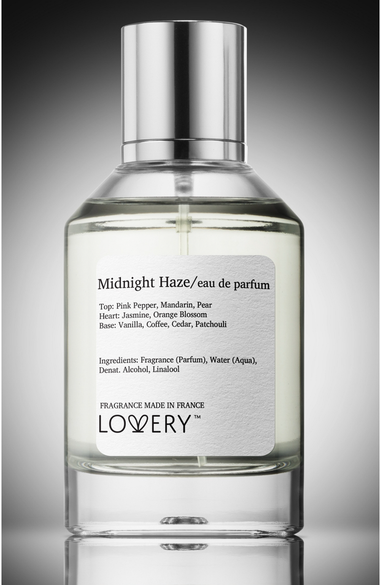 Lovery Midnight Haze Eau de Parfum Spray, Made in France, 3.4 oz, Alternate, color, Silver, White, Cream, Black