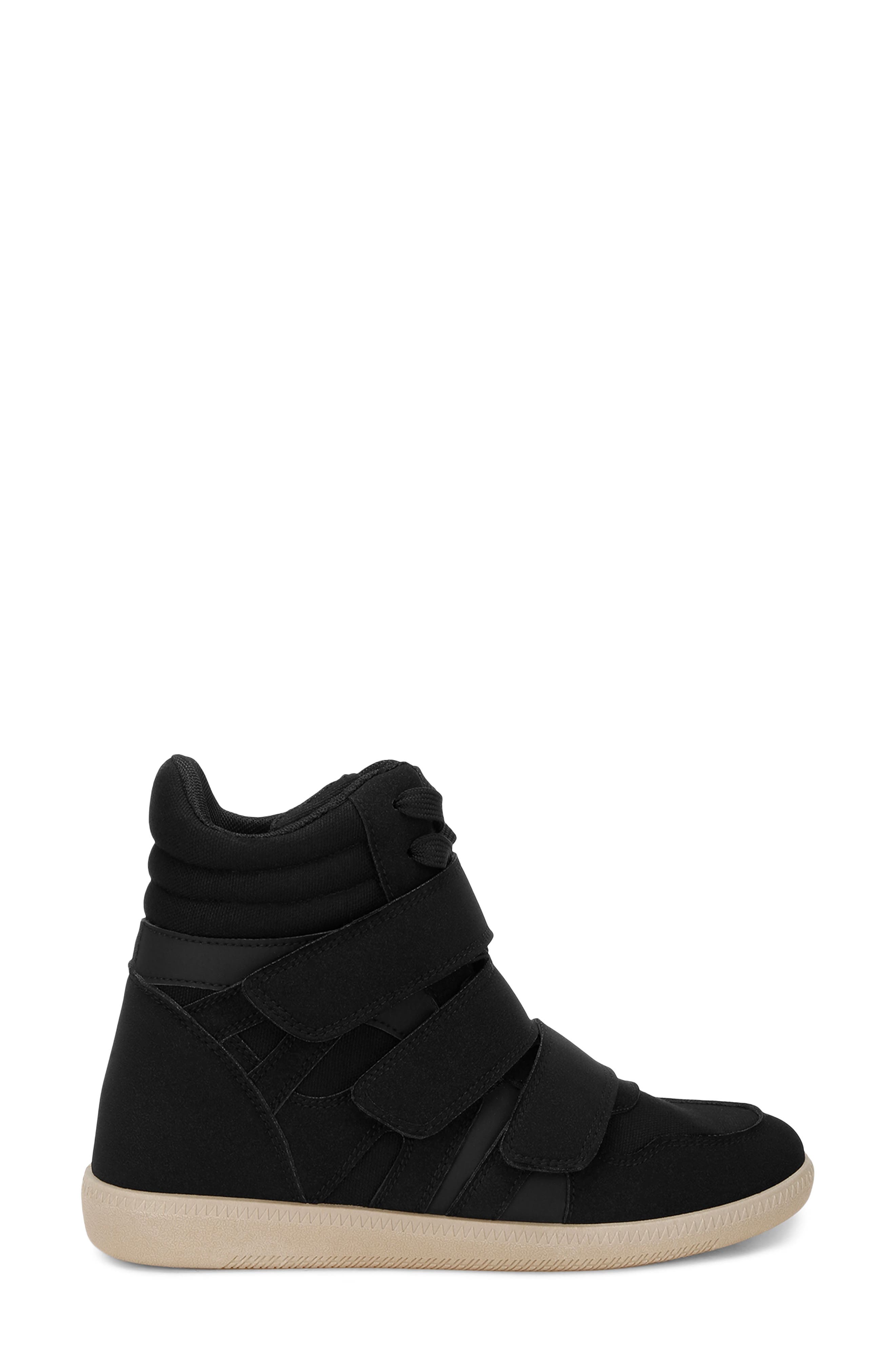 Naion High Top Sneaker, Alternate, color, BLACK