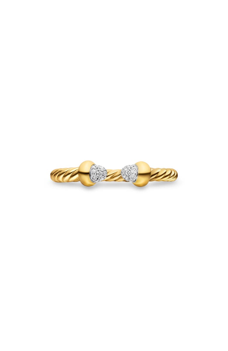 David Yurman Micro Cablespira<sup>®</sup> Flex Open Ring, Main, color, Gold