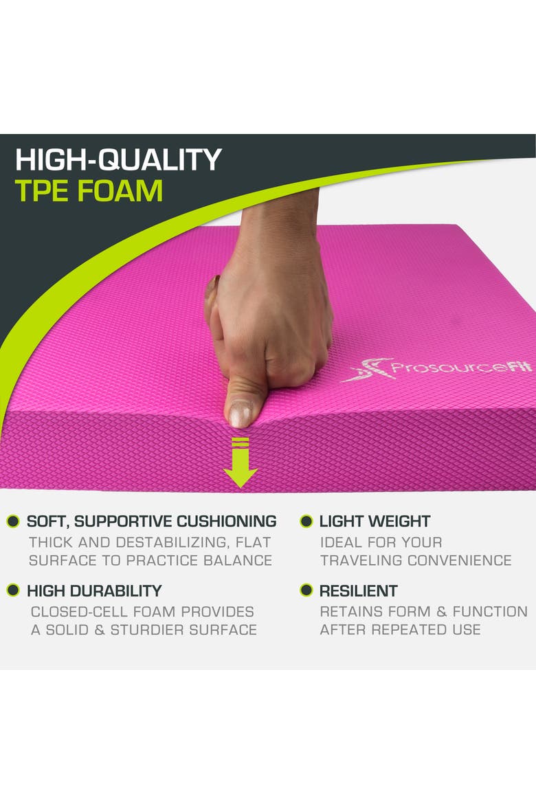 Exercise Balance Pad, 18.75 x 15-in, Alternate, color, Pink