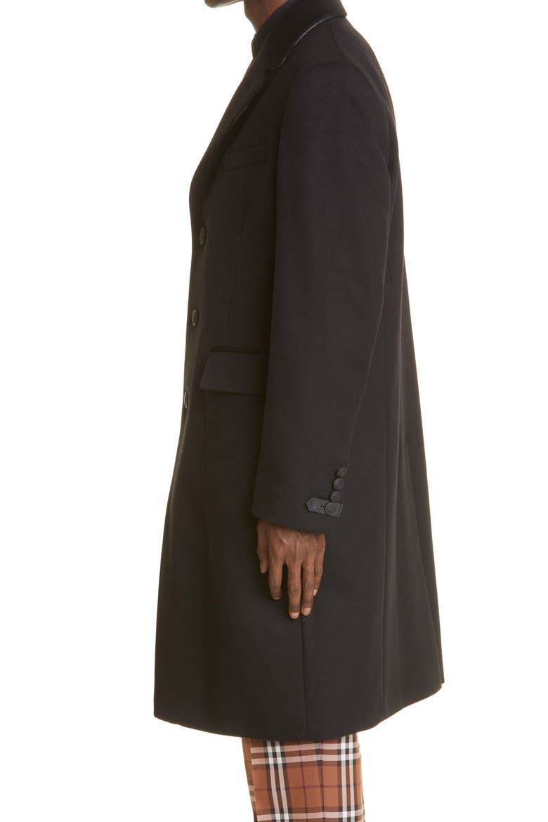 Hawkhurst TB Button Virgin Wool & Cashmere Coat, Alternate, color, BLACK
