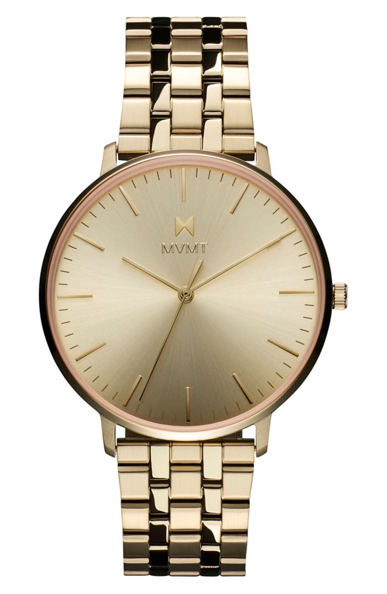 MVMT Legacy Slim Bracelet Watch, 42mm, Main, color, Gold